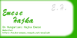 emese hajka business card